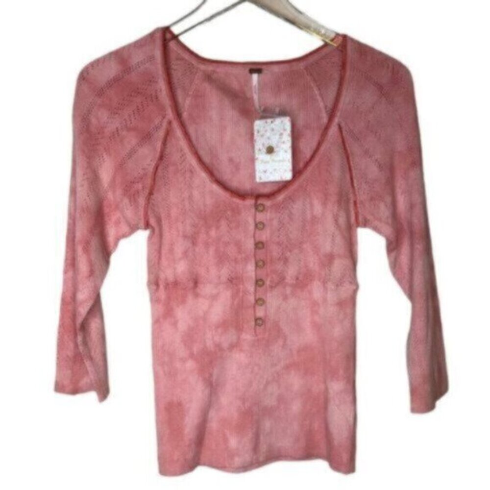 NWT Free People | Rory Henley Button Up Thermal Top Size Large - Picture 4 of 12